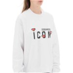DSQUARED2 Icon Game Lover Sweatshirt WHITE, DSQUARED2