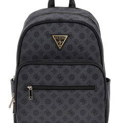 GUESS, Rucsac de piele ecologica cu model logo, Bej deschis