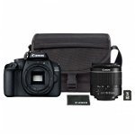 Canon EOS 4000D Kit EF-S 18- 55mm f 3.5-5.6 III cu geanta card si trepied, Canon