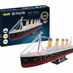 3D Puzzle RMS Titanic cu LED, 266 piese, Revell
