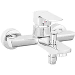 Baterie perete cada/dus Ferro Alba VerdeLine BLB1VL, 10 bar presiune maxima, 150 ± 20 mm distanta intre racorduri, crom, fara accesorii, Ferro