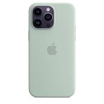 Protectie Spate Apple Silicone pentru Apple iPhone 14 Pro Max, Magsafe (Verde), Apple