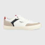 Pantofi sport cu insertii de piele ecologica, Pepe Jeans London
