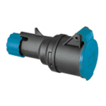 MULTIMAX Conector drept IN BLACK COLOUR 16A 2P+E 200-250V 50-60HZ 6H IP44, Palazzoli