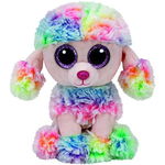 Jucarie Plush Beanie Boos Poofie - Rainbow Pudel, 15 cm 37223, Meteor