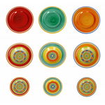 Set vesela din portelan, Mediterranea Multicolor, 18 piese