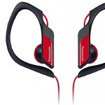 Casti Audio Sport In Ear Panasonic RP-HS34E-R, Cu fir, Rosu
