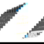 Cartuse lungi Quink albastru deschis 5/set