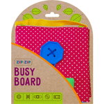 Joc de indemanare Carte Senzoriala Busy Board Roter Kafer, 22.5 x 18 x 5 cm, textil, 3 ani+, Roter Kafer