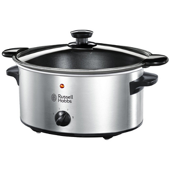 Slow cooker Cook Home Searing 22740-56, 3.5 l, 2 setari gatit, mentinere la cald, include tigaie prajit, inox, Russell Hobbs
