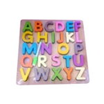 Joc educativ, Tablita de scris cu Alfabet, litere masive si groase 1.5 cm, 26 piese, TT0011 - BV, BV