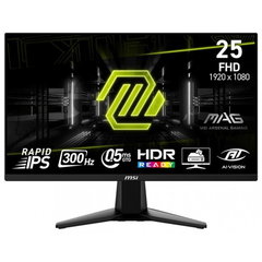 Monitor Gaming MSI MAG 255XF, IPS, 24.5 inch, Full HD, 1920 x 1080, Displayport, HDMI, 300Hz, 0.5 ms, Negru