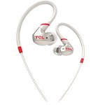 TCL In-ear Wired Sport Headset  IPX4  Frequency of response: 10-22K  Sensitivity: 100 dB  Driver Size: 8.6mm  Impedence: 16 Ohm  Acoustic system: closed  Max power input: 20mW  Connectivity type: 3.5mm jack  Color Crimson White