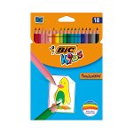 Creioane colorate BIC Tropicolors, 18 culori