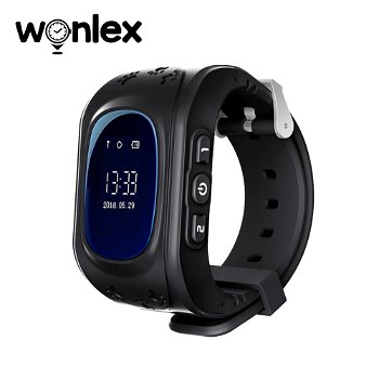 Ceas Smartwatch Pentru Copii Wonlex Q50 cu Functie Telefon Localizare GPS Pedometru SOS - Negru q50-negru
