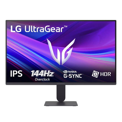 Monitor Gaming LG UltraGear™ G4 24G411A-B, 24'', FHD (1920x1080), IPS, 144Hz (O/C), 5ms (GtG), AMD FreeSync™, NVIDIA G-Sync™ Compatible, VRR, Crosshair, HDR 10, OverClocking, HDMI 2.0, DP 1.4, Negru