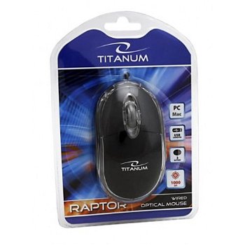 Mouse RAPTOR 3D TM102K, USB, 1000 dpi, Negru