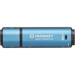 Kingston Kingston IronKey Vault Privacy 50 stick USB de 256 GB (albastru deschis/negru, USB-A 3.2 Gen 1), Kingston