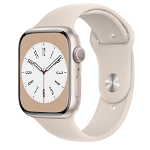 Smartwatch Apple Watch S8, ecran LTPO OLED, Bluetooth, Wi-Fi, GPS, Bratara Silicon 45mm, Carcasa aluminiu, Rezistent la apa 5ATM (Roz)