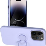 Husa Compatibila cu Apple iPhone 14 Pro Forcell Silicone Ring Violet