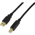 Cablu de conectare si transfer date , LogiLink , USB 2.0 A(tata) / USB 2.0 B(tata) , 10m , negru, LogiLink