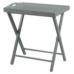 Masuta din MDF si lemn Vassoio Grey, L56xl37xh63 cm