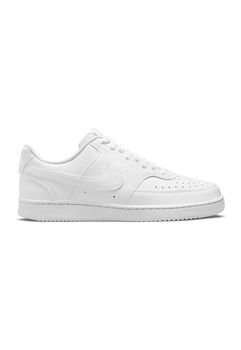 Nike, Pantofi sport de piele ecologica Court Vision Low Next Nature, Alb, 5.5