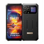 Telefon mobil Blackview BL8000 Black, 5G, Dual Display, 6.78" 2.4K FHD+ 120Hz, 12GB RAM, 512GB ROM, Android 13, 50MP, NFC, 8800mAh, 33W, WiFi 6, ArcSoft 8.0, Dual SIM