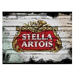 Tablou poster logo bere Stella Artois - Material produs:: Tablou canvas pe panza CU RAMA, Dimensiunea:: 80x120 cm, 