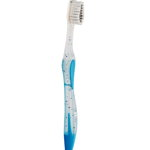 Periuța de dinți manuală pentru copii de la primul dințișor, cu peri super-soft cu argint NovaCare, cu mâner bleu