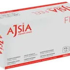 Manusi latex AJSIA Feel, unica folosinta, usor pudrate, 0.10mm, 100 buc/cutie - albe - marime S, AJSIA
