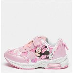 Pantofi sport cu imprimeu Minnie Mouse si velcro, Walt Disney