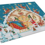 Caroline`s Treasures Carolines Comori PJH3004LCB Moș Crăciun încărcarea sticlă Sleigh tăiere Boa Multicolore 12H x 16W, 