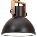 vidaXL Lampă suspendată industrială, negru, 40 cm, 25 W, rotund, E27, vidaXL