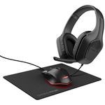 Kit Gaming GXT790 Tridox 3in1 Mouse Wireless Casti cu Microfon si Mousepad Negru, Trust