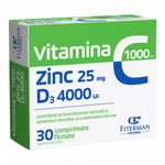 Vitamina C 1000 mg + Zn 25 mg + D3 4000UI