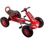 Kart, KidsCare, Driver, Cu pedale, Cu roti gonflabile, Cu scaun reglabil, 3-5 ani, Rosu