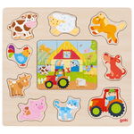 Puzzle din lemn - Farm Animals | Goki, Goki