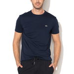 Lacoste, Tricou regular fit din bumbac pima, Bleumarin, 7