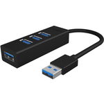 Hub USB IcyBox IB-HUB1419-U3, 4 Porturi USB 3.0 (Negru), IcyBox