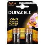 Set 4 baterii Duracell Basic AAA