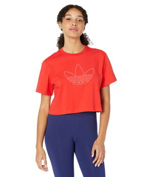 Imbracaminte Femei adidas Originals Americana Crop Top Vivid Red, adidas Originals