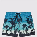 QUIKSILVER, Pantaloni scurti de baie cu imprimeu tropical Paradise, Albastru, Negru, 175 CM