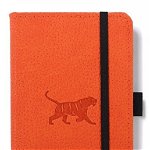 Dingbats A6 Pocket Wildlife Orange Tiger Notebook - Dotted