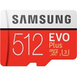 Card de memorie Samsung Micro-SDXC EVO Plus 512GB, Class 10, UHS-I U3 + adaptor SD