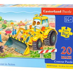 Puzzle 20 piese Maxi Bulldozer in actiune, Castorland