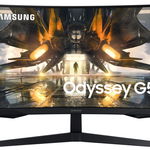 Monitor LED Samsung Gaming Odyssey G55A LS27AG550EUXEN Curbat 27 inch QHD VA 1 ms 165 Hz HDR FreeSync Premium