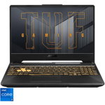 Laptop ASUS TUF Gaming F15 cu procesor Intel® Core™ i7-11800H pana la 4.60 GHz, Tiger Lake, 15.6", Full HD, 144Hz, 16GB, NVIDIA® GeForce RTX™ 3050 4GB GDDR6, No OS, Eclipse Gray