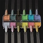 Pigment Unghii Rainbow Glam LUXORISE - 12 nuante, LUXORISE Nail Art