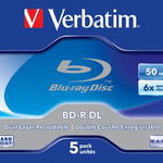 Verbatim BD-R DL 50GB 6x 5 Pack Jewel Case pret pe bucata, Verbatim